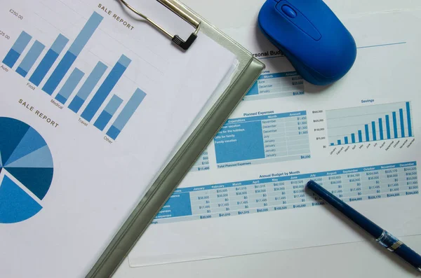 Geschäftsdiagramm Und Diagramm Finanzen Buchhaltung Statistik Und Analytische Forschung Mit — Stockfoto
