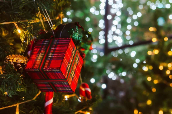 Decora Fondo Vintage Del Árbol Navidad — Foto de Stock