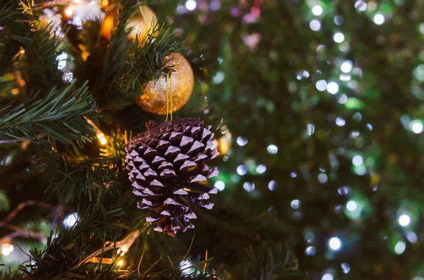 Decora Fondo Vintage Del Árbol Navidad — Foto de Stock