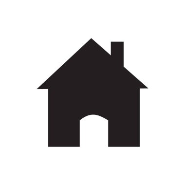 Ev simgesi işareti. Ana sayfa düğmesi. Vektör