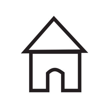 Ev simgesi işareti. Ana sayfa düğmesi. Vektör