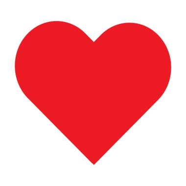 kırmızı kalp simgesi vektörü