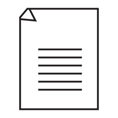 Beyaz arkaplan vektörü üzerindeki dosya ve belge simgesi.