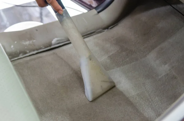 Suction Disinfectant Clean Interior Car Cabin Automotive Carpet Wet Cleaning — ストック写真