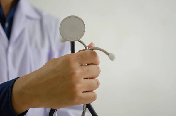 Stetoskop Tutan Bir Doktor Her Doktorun Ihtiyacı Olan Tıbbi Bir — Stok fotoğraf