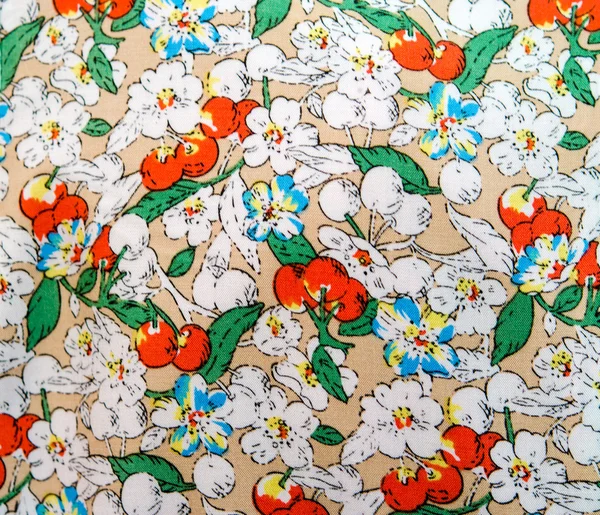 Floral textiel patroon — Stockfoto