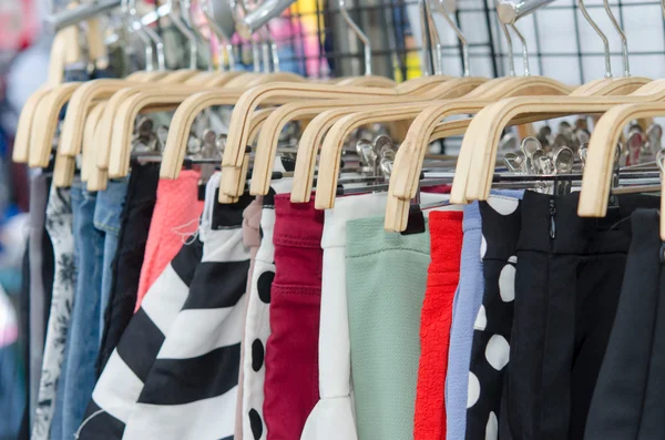 Colorful Pants rack — Stock Photo, Image