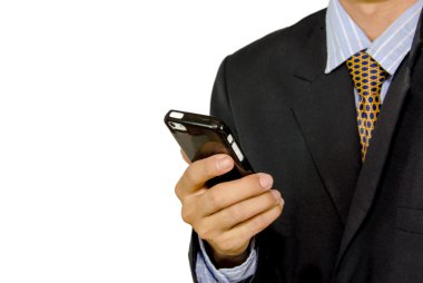 İşadamı akıllı telefon