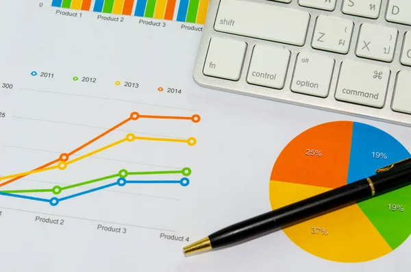 Wirtschaftsdiagramme — Stockfoto