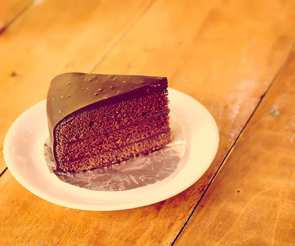 Bolo de chocolate vintage — Fotografia de Stock