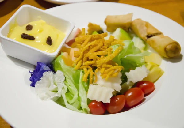 Vegetable Salad on dish — Stock Photo, Image