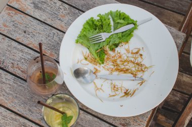 Artık yemek yiyecek tablo