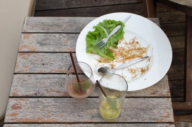 Artık yemek yiyecek tablo