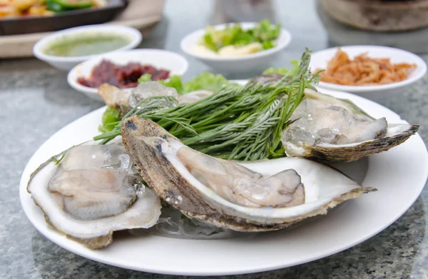 Fresh oysters — Stock Photo, Image