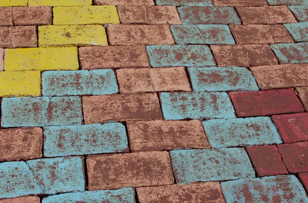 Cihlové podlahy barvy. — Stock fotografie