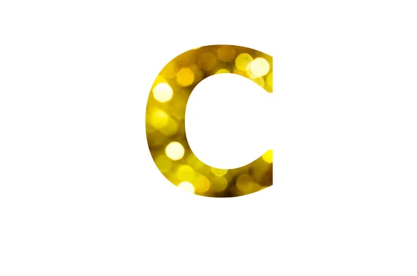 Guld bokstäver alfabet — Stockfoto