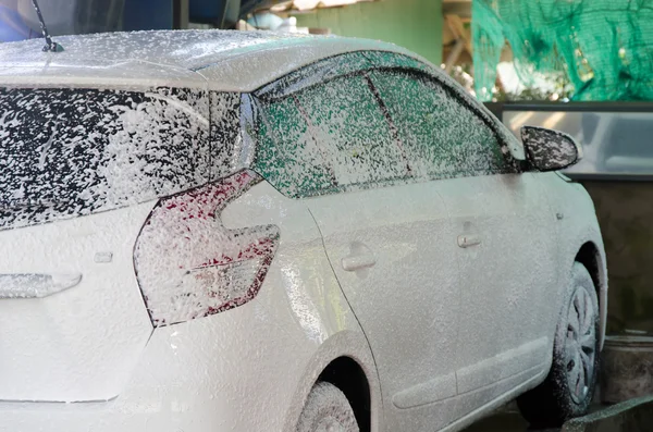 Espuma lavado de coches — Foto de Stock