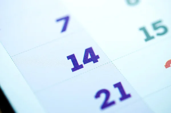 Calendario 14 de febrero — Foto de Stock
