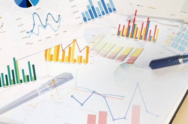 Business charts and graph