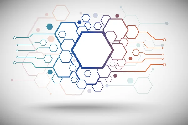 Conjunto de gradiente de células hexagonales — Archivo Imágenes Vectoriales