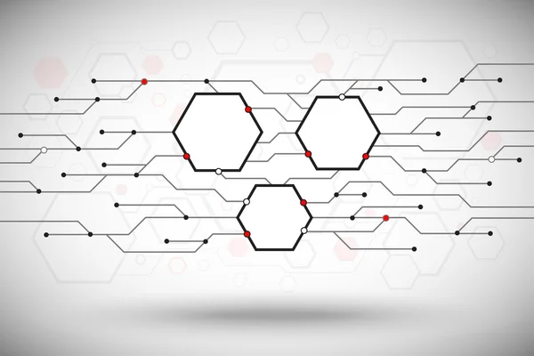 Tiga sel dengan pluralitas cabang - Stok Vektor