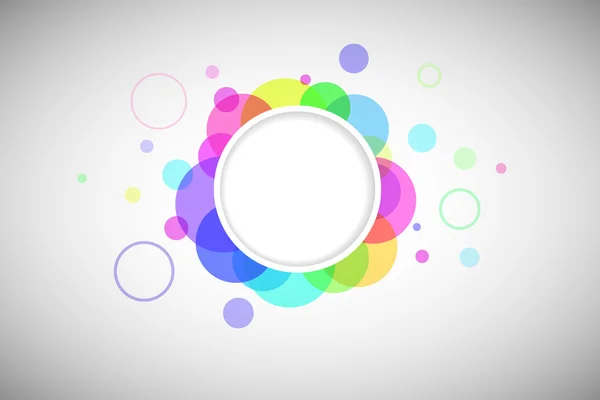 Kulatý tvar s barevnými kruhy — Stockový vektor