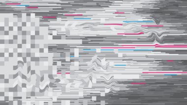 Abstract background vector pattern in glitch style design digital decay clipart