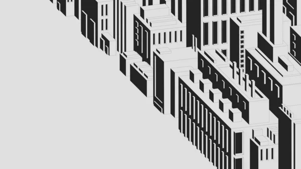 Composition Abstraite Environnement Urbain Fantaisie Architecturale Industrielle Fond Vectoriel Graphique — Image vectorielle