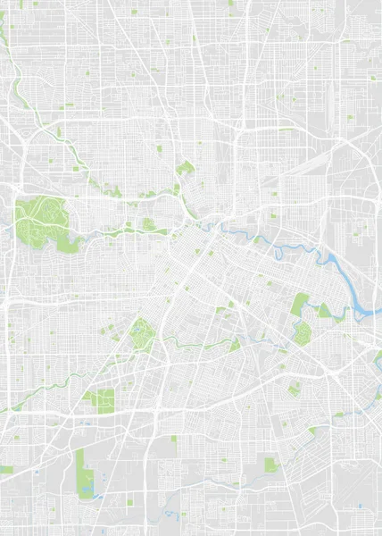 Mapa Cidade Houston Plano Detalhado Cores Ilustração Vetorial —  Vetores de Stock