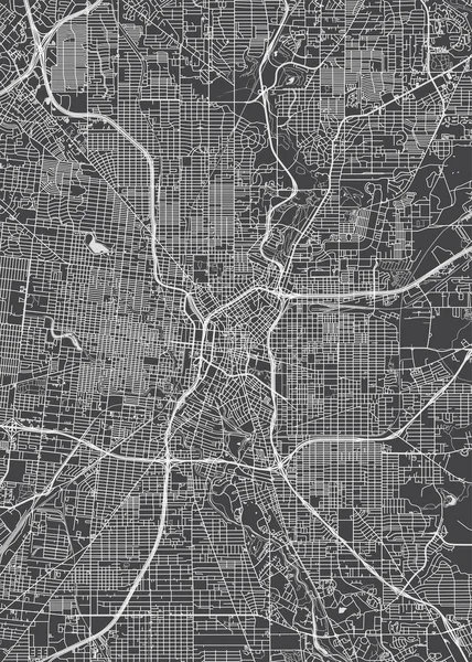 Várostérkép San Antonio Monokróm Részletes Terv Vektor Illusztráció — Stock Vector