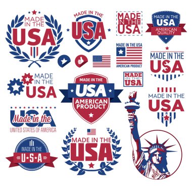 Label Made in the USA clipart