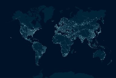 Dünyanın iletişim ağı haritası