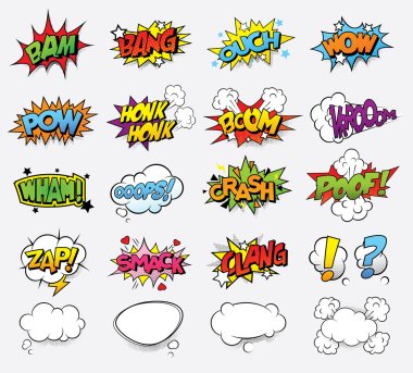 Comic sound effects clipart
