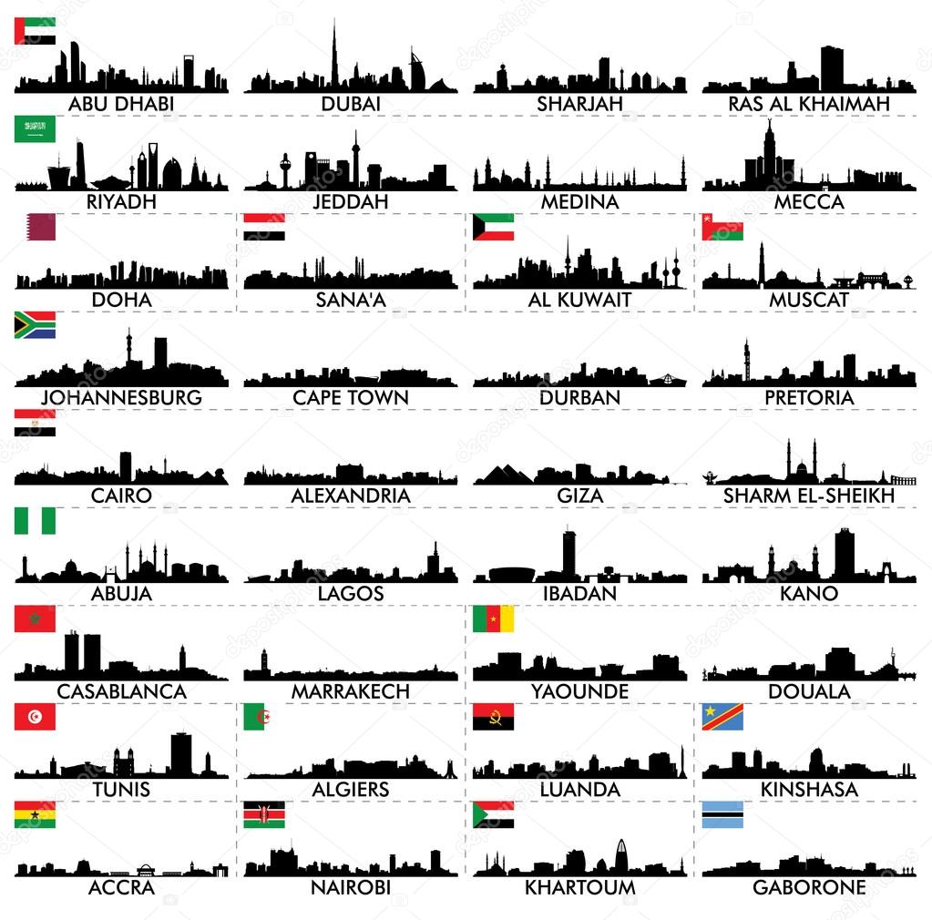 City skyline The Arabian Peninsula and Africa