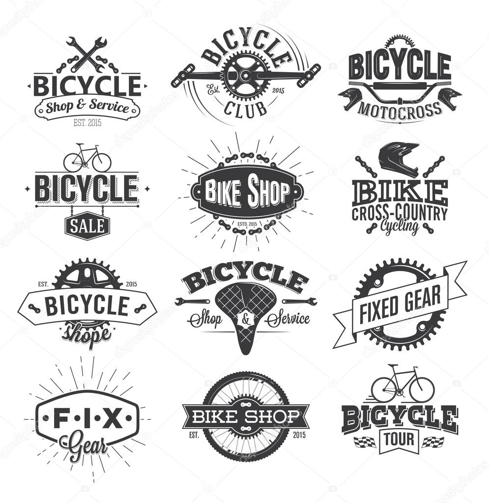 Typographic Bicycle Label Design and Logo