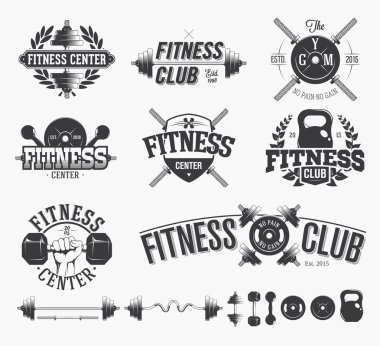 Tipografik Fitness Amblemler