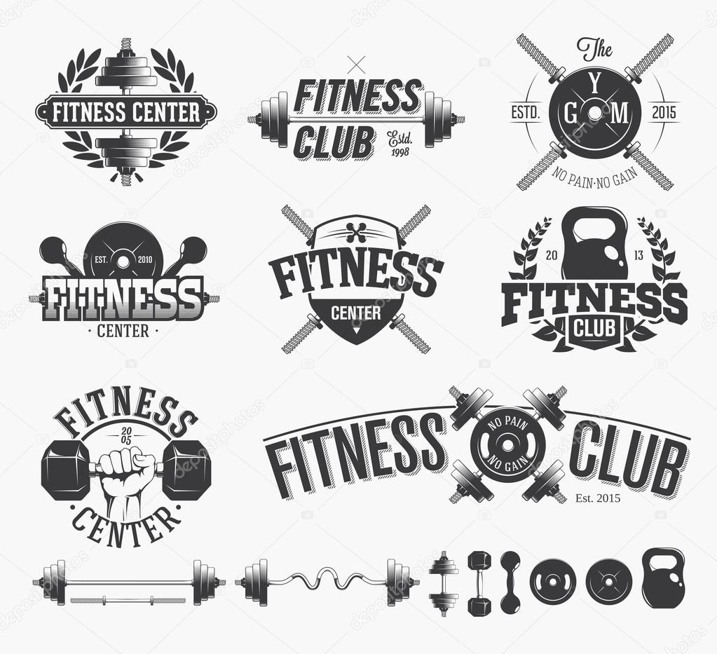 Typographic Fitness Emblems