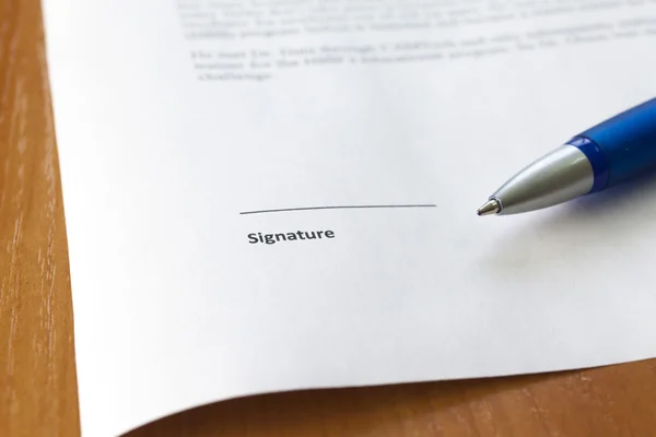 Place for the signature — Stock Photo, Image