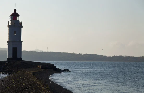 Phare sur la côte Images De Stock Libres De Droits