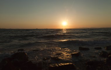 gün batımında güneş