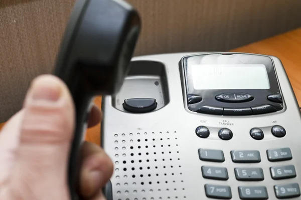 Telefon v kanceláři — Stock fotografie