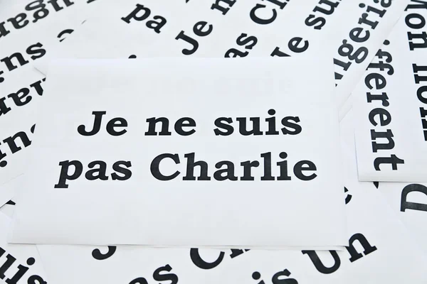 Je ne suis pas Charlie — Fotografia de Stock