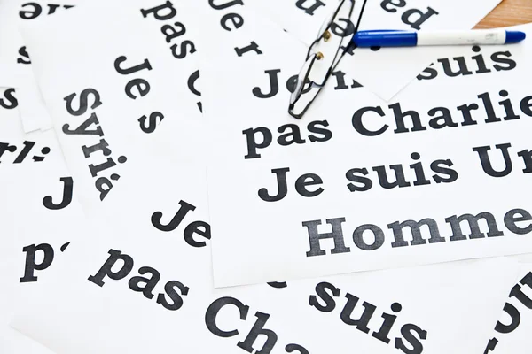 Je ne suis pas Charlie — Stockfoto