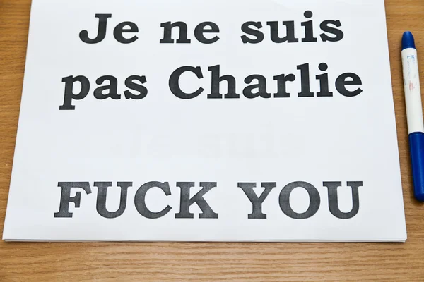 Je ne suis pas Charlie — Fotografia de Stock