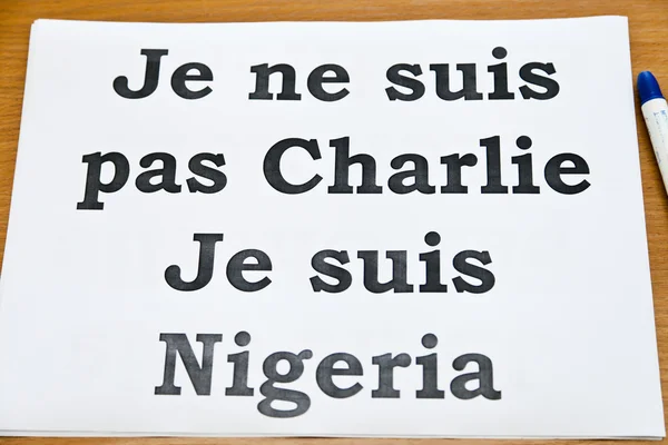 Je ne suis pas Charlie — Stock fotografie