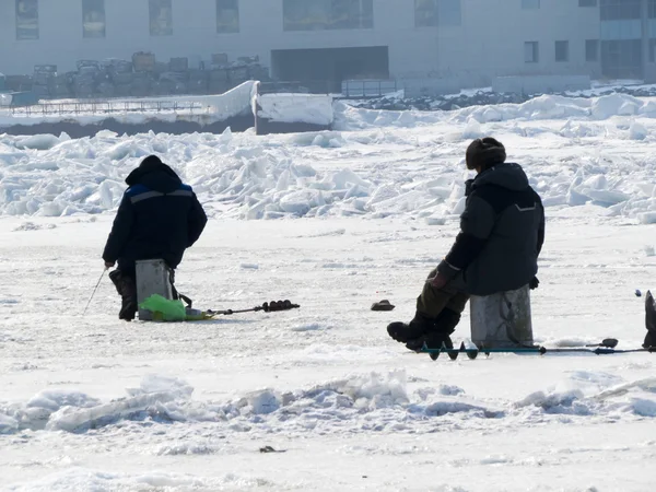 Pesca invernale — Foto Stock