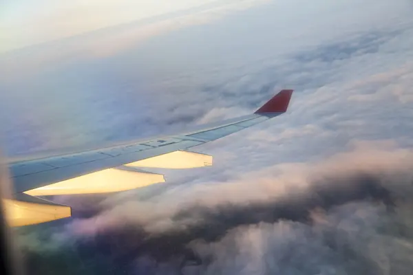 The view from the airplane window — Stock Photo, Image