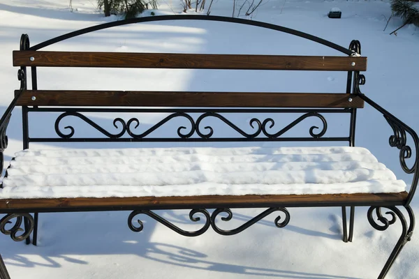 Bench in snow — Stock Photo, Image