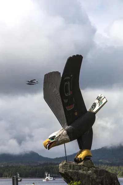 Estatua de águila calva en Ketchikan — Foto de Stock