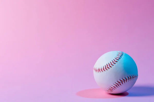 Бейсбольний Рожевому Фоні Концепція Командного Спорту — стокове фото